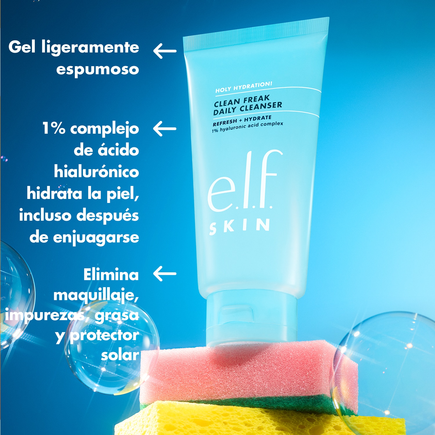 E.L.F. SKIN HOLY HYDRATION! CLEAN FREAK DAILY CLEANSER (LIMPIADOR FACIAL HIDRATANTE)